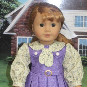 American Girl Style Faux Jumper with Tie Collar in